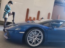 Lamborghini Aventador blue LP 700-4 Roadster HK103 Scale 1/8 Pocher