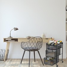 Chariot de classement roulant avec 3 tiroirs, organisateur artisanal pour