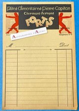 ● Pierre CAPITAN pâtes alimentaires facture vierge - Clermont Ferrand - Fortis