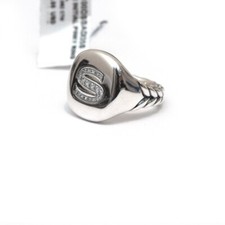 Bague Pave Initiale Lettre S