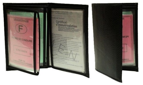 étui permis carte grise - carte,