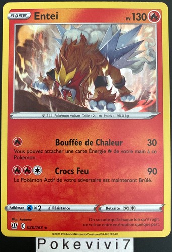 Carte pokemon entei - entei, 020/163