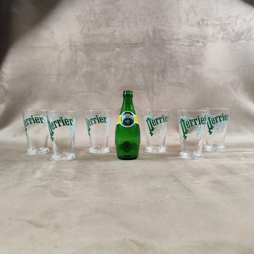 Lot verres perrier - lot, eau