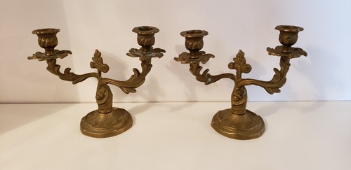 Paire chandeliers bougeoirs - paire, de