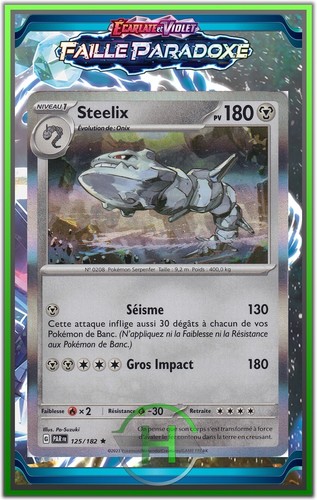 Steelix holo ev4 faille - holo,