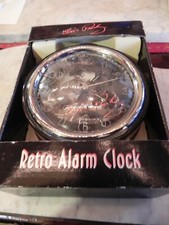 Elvis Presley Retro Alarm Clock 2004 EPE Metal Case, Quartz Accuracy, No Battery