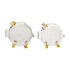 Tirelire cochon en verre