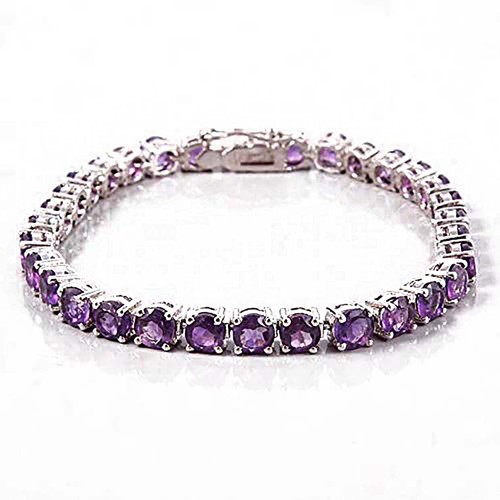 Bracelet rond améthyste de - rond,