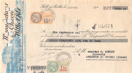 1933 manufactures chicoree - manufactures, de
