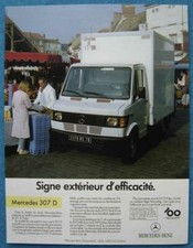 Publicité Papier - Véhicule Utilitaire Mercedes 307 D De 1986