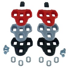 cale look keo vélo noir gris rouge chaussure course route cales 0° 4.5° 9°