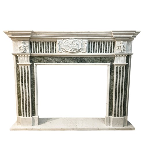Cheminée sculptée grecque - cheminée,