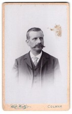 Photo Ant. Hatz, Colmar, Kopfhausstr. 6, Portrait de Herr avec Schnauzbart im A 