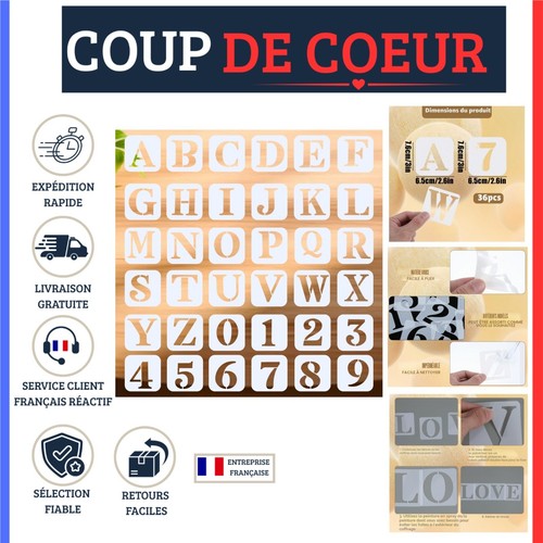 Pochoirs lettres chiffres - pochoirs,