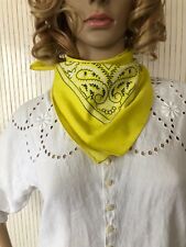 Bandana / foulard 100% coton Jaune FO070