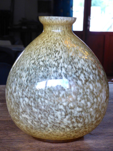 Ancien vase boule verre - vase,