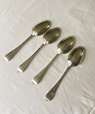 4 cuilleres anglaise en argent
