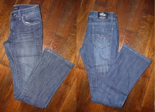 Jean bleu style plissé - ,