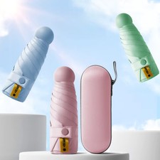 Parasol plat de protection solaire, parapluie de poche, anti UV, pour les touris