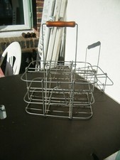 Astucieux casier panier porte transporte 6 bouteilles vin pliant en fil de fer