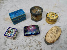 Lot 6 ancienne boîte émaillée émaux cloisonné Siam Inde Napoléon III Art nouveau