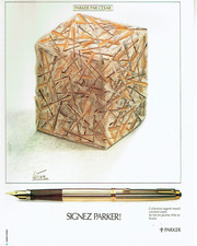 publicité Advertising 0323 1979  Parker  stylo plume  par  César