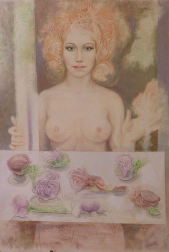 Portrait féminin tableau - portrait,