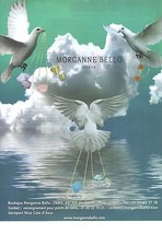 PUBLICITE ADVERTISING 2009  MORGANNE BELLO bijoux de luxe pendantifs bracelets