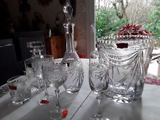 Cristal 24 % Pbo Soufflé Bouche Taillé Main - ensemble Verres Complet - Lorraine