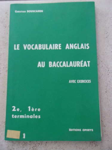 Livre vocabulaire anglais - le,