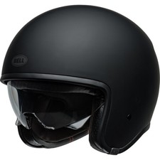 Casque jet solide Bell TX501 noir mat casque de moto casque de moto visière...