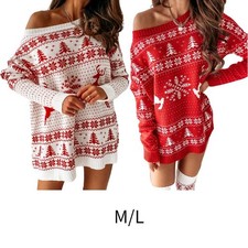 Épaule Dénudée Robe Pull de