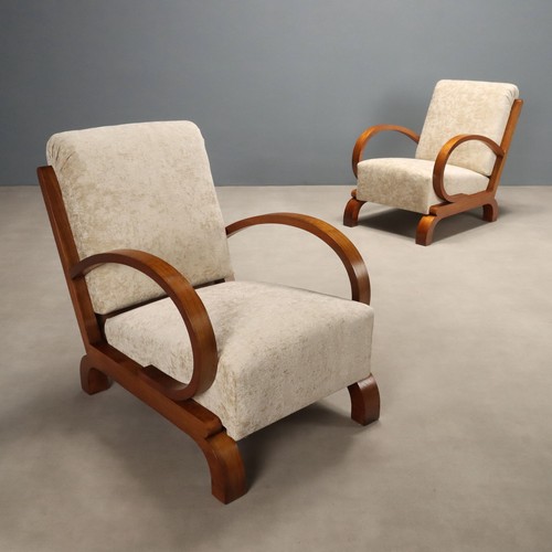 Fauteuils vintage bois courbé - fauteuils,