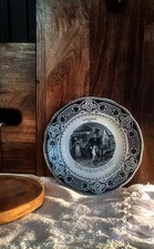 Assiette Ancienne Faïence Série Rigolade Scène Humoristique