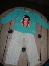 Pyjama t-shirt pantalon turquoise imprimé KIMMIDOLL JUNIOR Taille 5 ans