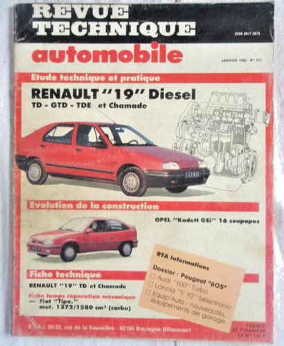 Revue technique renault - revue, 19