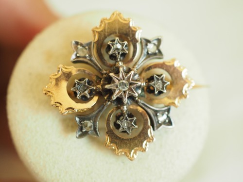 Broche ancienne argent massif - argent,