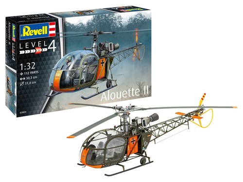 Hélicoptère alouette 32 - hélicoptère, 1/32