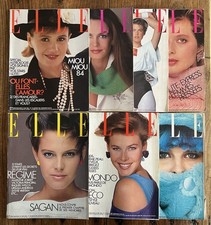 Lot de 7 magazines ELLE de 1984 - Mode Fashion Vintage Pub - Bon État et Complet