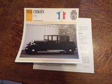 FICHE carte CARD voiture auto