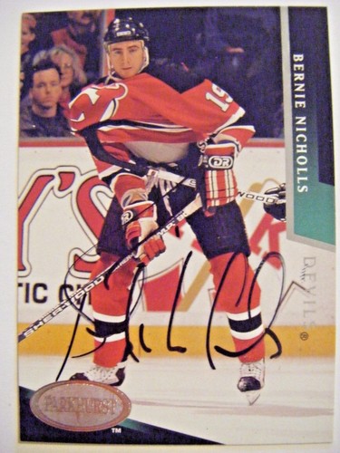 Bernie nicholls signed - nicholls, nj