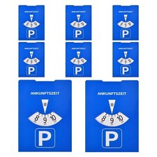 Lot de 10 disques de stationnement en carton - 11 x 15 cm - Bleu
