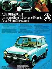 Publicité Advertising 107  1979  Autobianchi Lancia  réseau Chardonnet  la A112