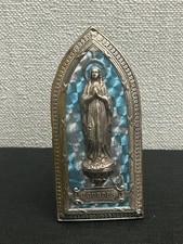 ANCIENNE ICÔNE DE VOYAGE VIERGE MARIE LOURDES