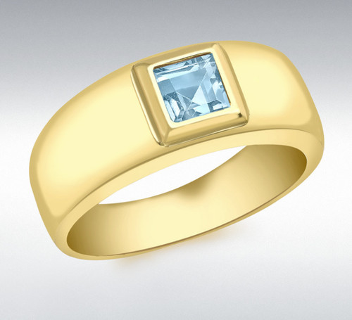 Bague topaze bleue or - topaze, en