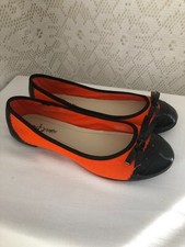 Ballerines toile orange et