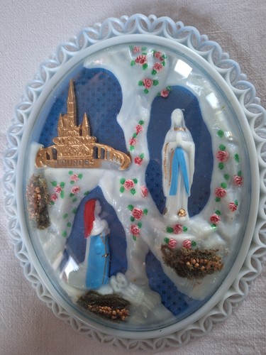 Cadre oval verre - , bombé