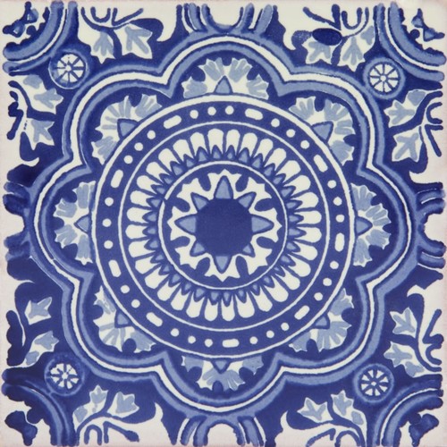 Carrelage mural mexicain bleu