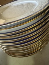 12 assiettes Bernardaud Nuage Bleu Lazuli  Dessert  # Haviland Limoges Vintage