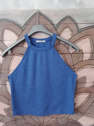 Débardeur femme zara - débardeur, bleu